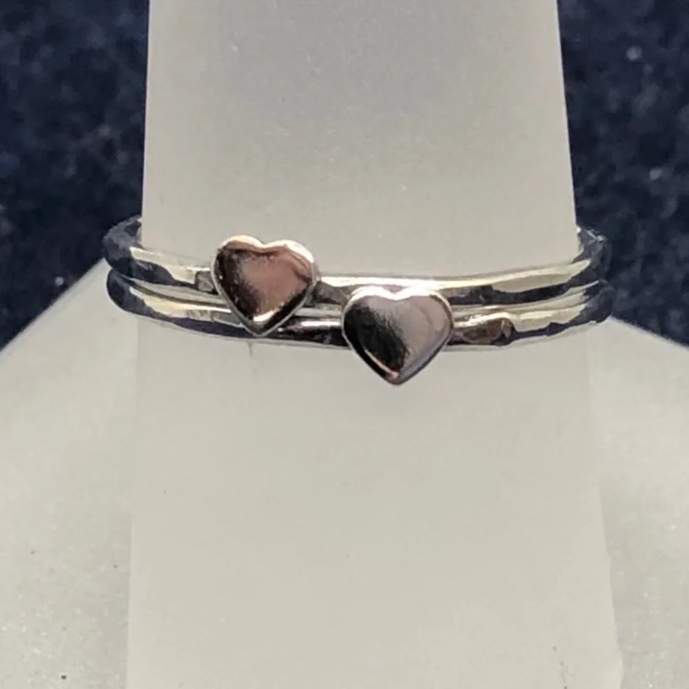 Heart Stacking Rings Set - Picture 4 of 11